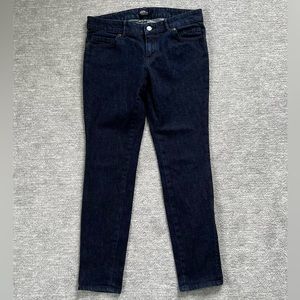 L.L. Bean Zipper Ankle Skinny Dark Wash Jeans